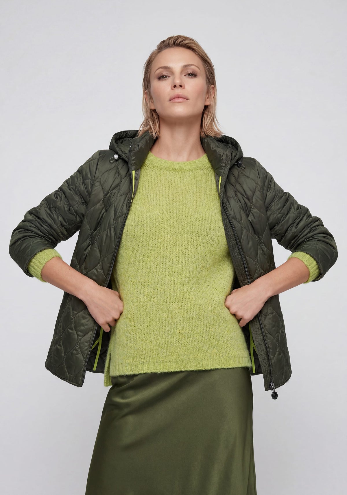 Quilted Outdoor Jacket with Removeable Hood