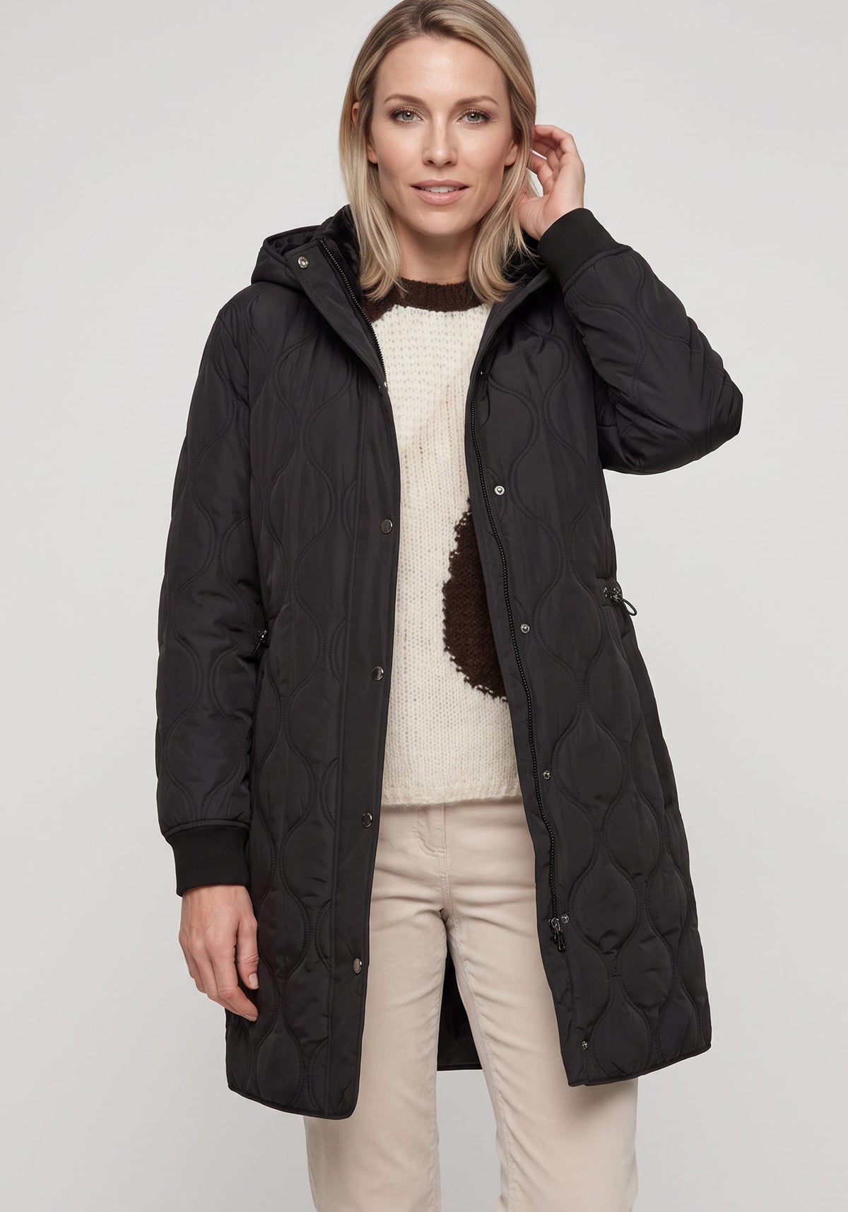 Manteau matelassé à capuche amovible