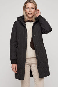 Quilted Coat with Removable Hood