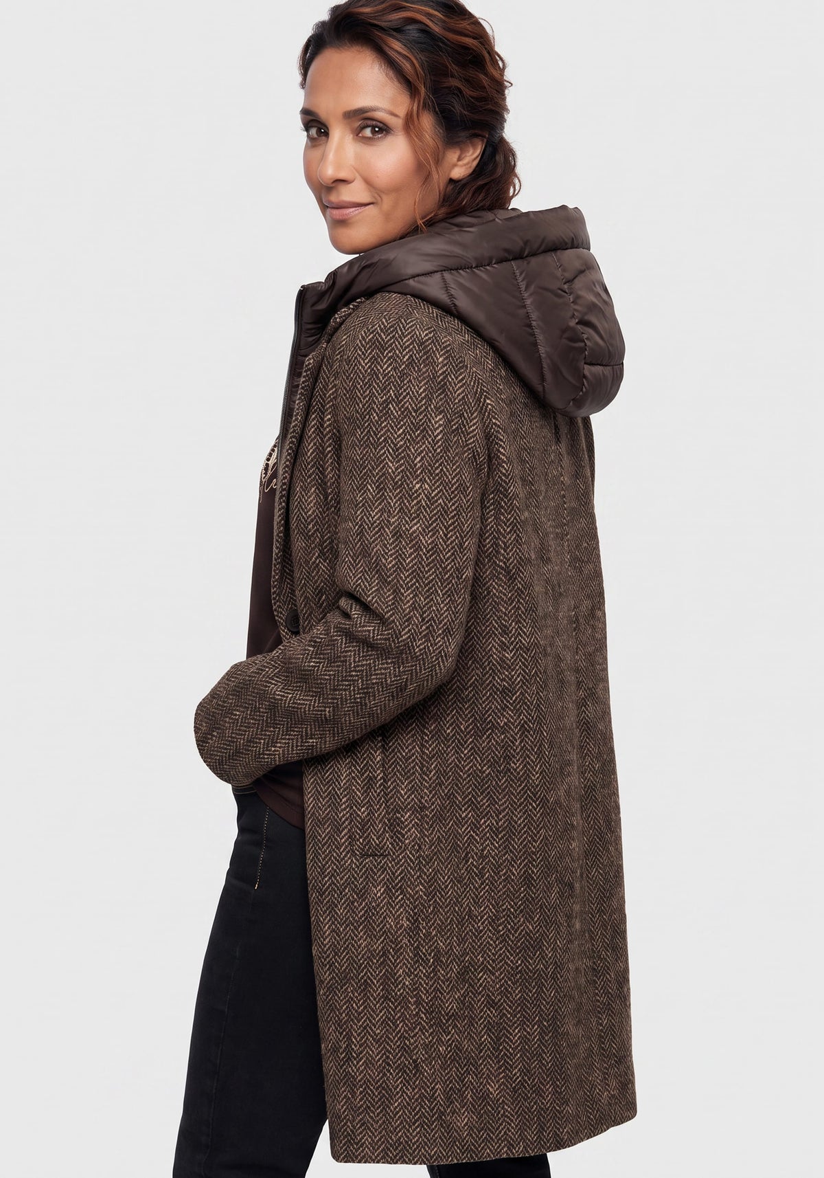Mixed Media  Convertible Coat