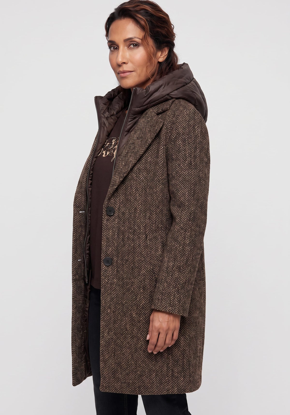 Mixed Media  Convertible Coat