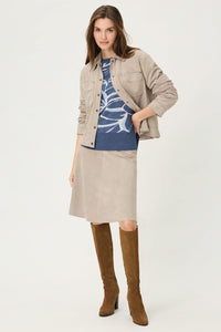 Faux Suede A-Line Skirt