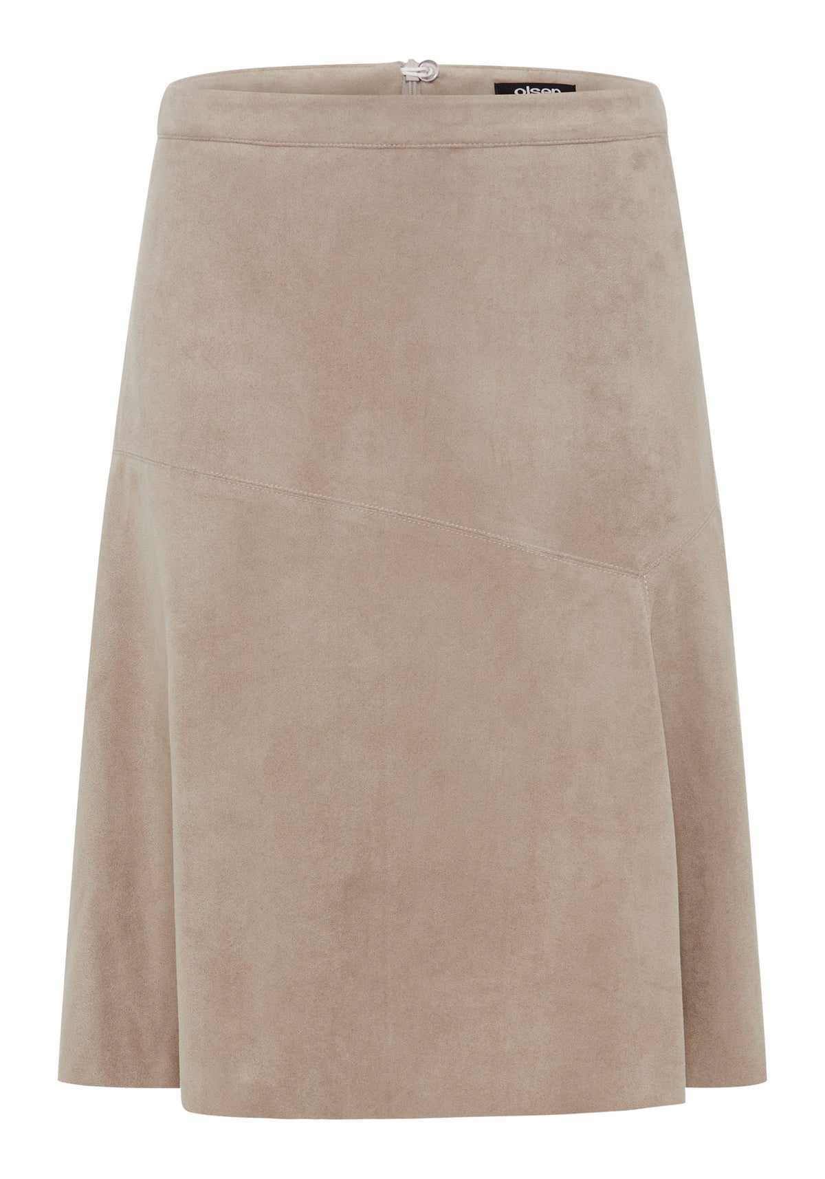 Faux Suede A-Line Skirt