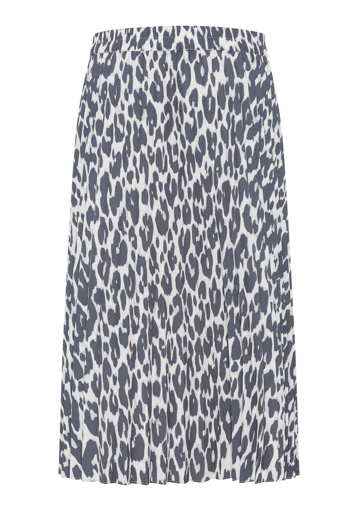 Pull-On Leopard Pleated Skirt