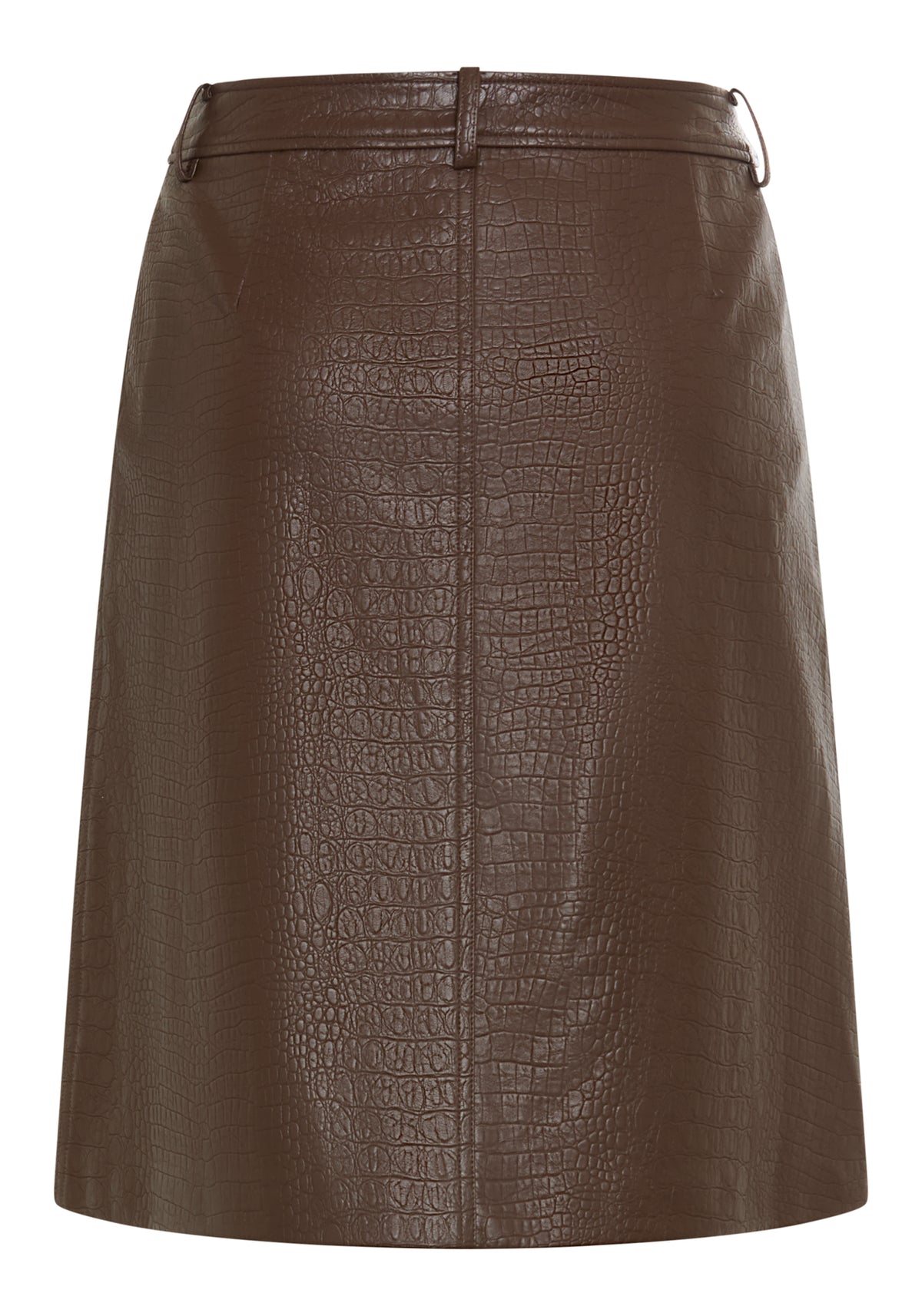 Faux Croc A-Line Skirt