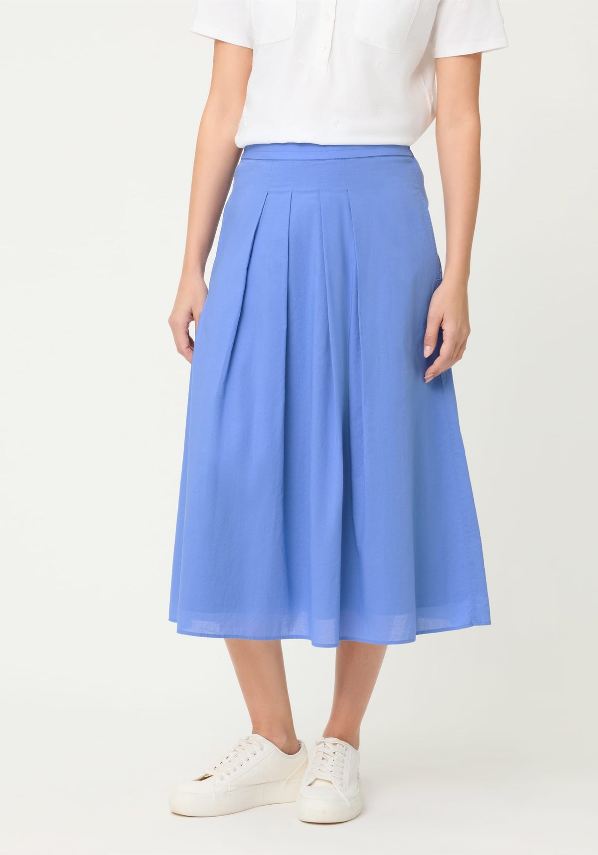 Pleated Midi Skirt