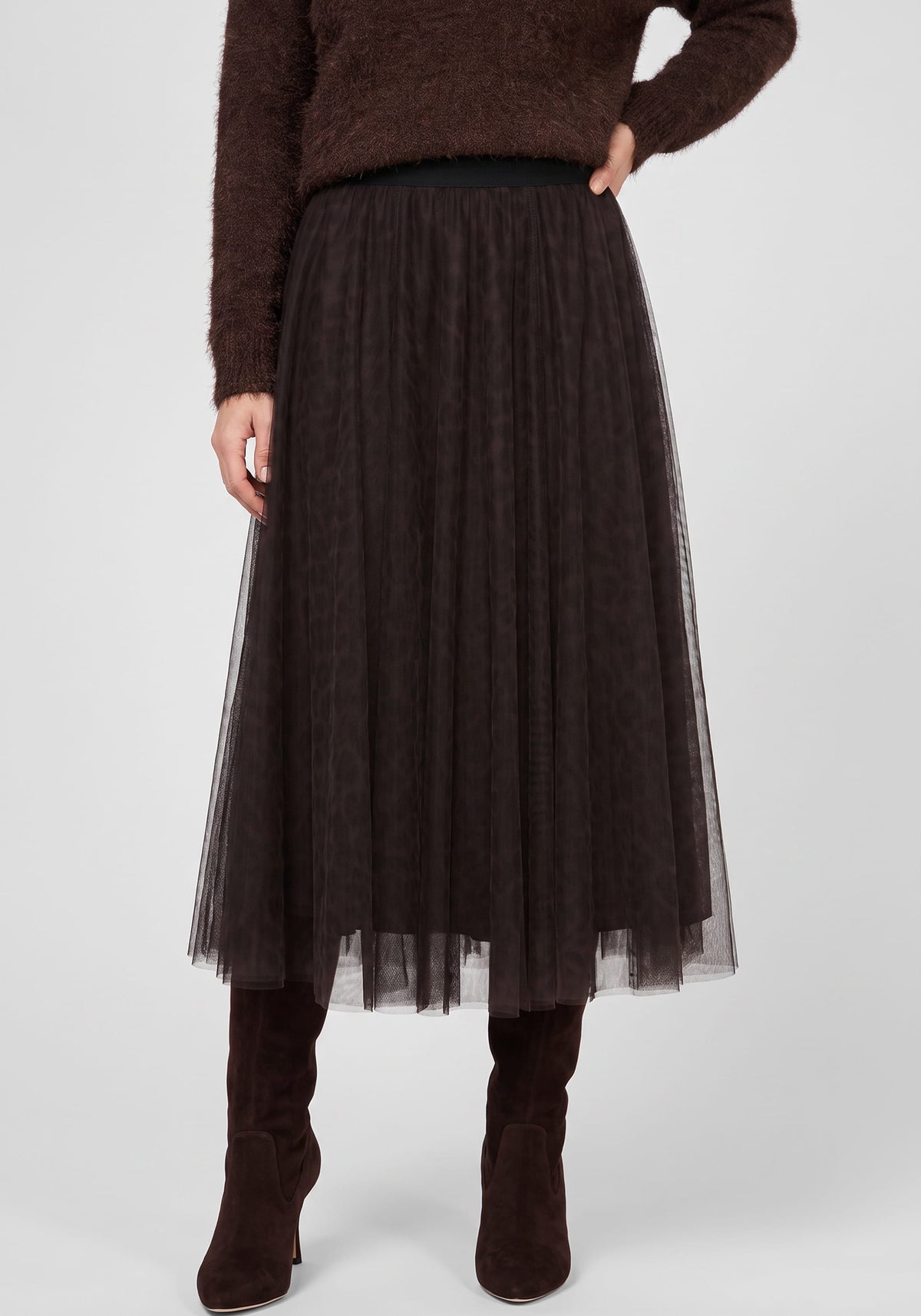 Tulle & Leopard Midi Skirt