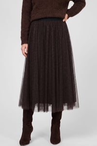 Tulle & Leopard Midi Skirt
