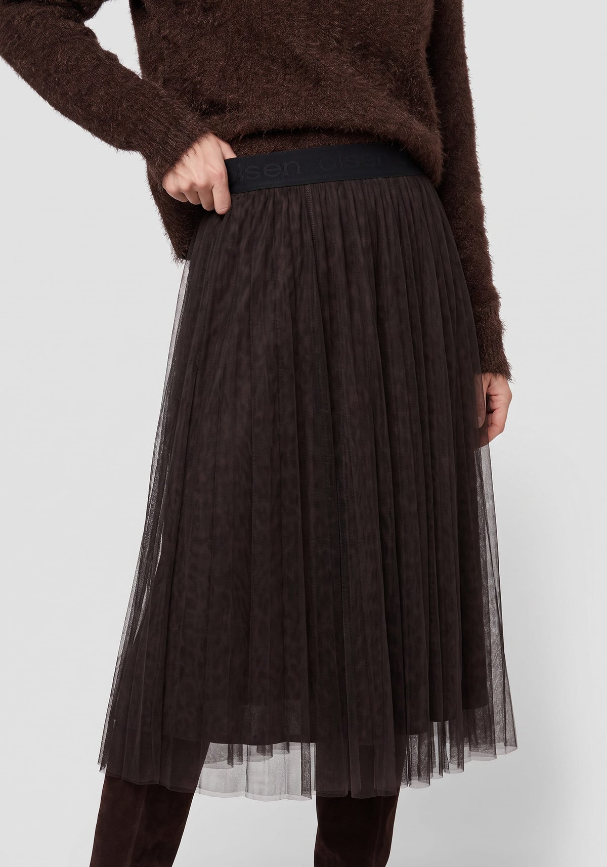 Tulle & Leopard Midi Skirt
