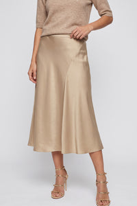 Satin Effect Midi Skirt