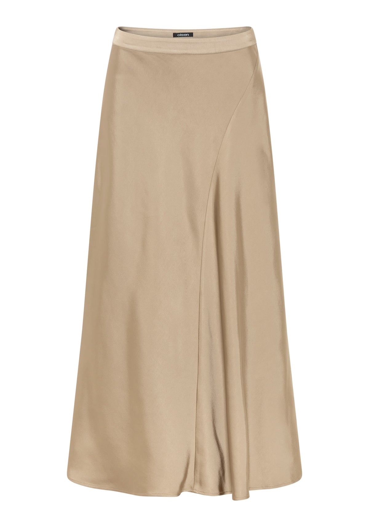 Satin Effect Midi Skirt