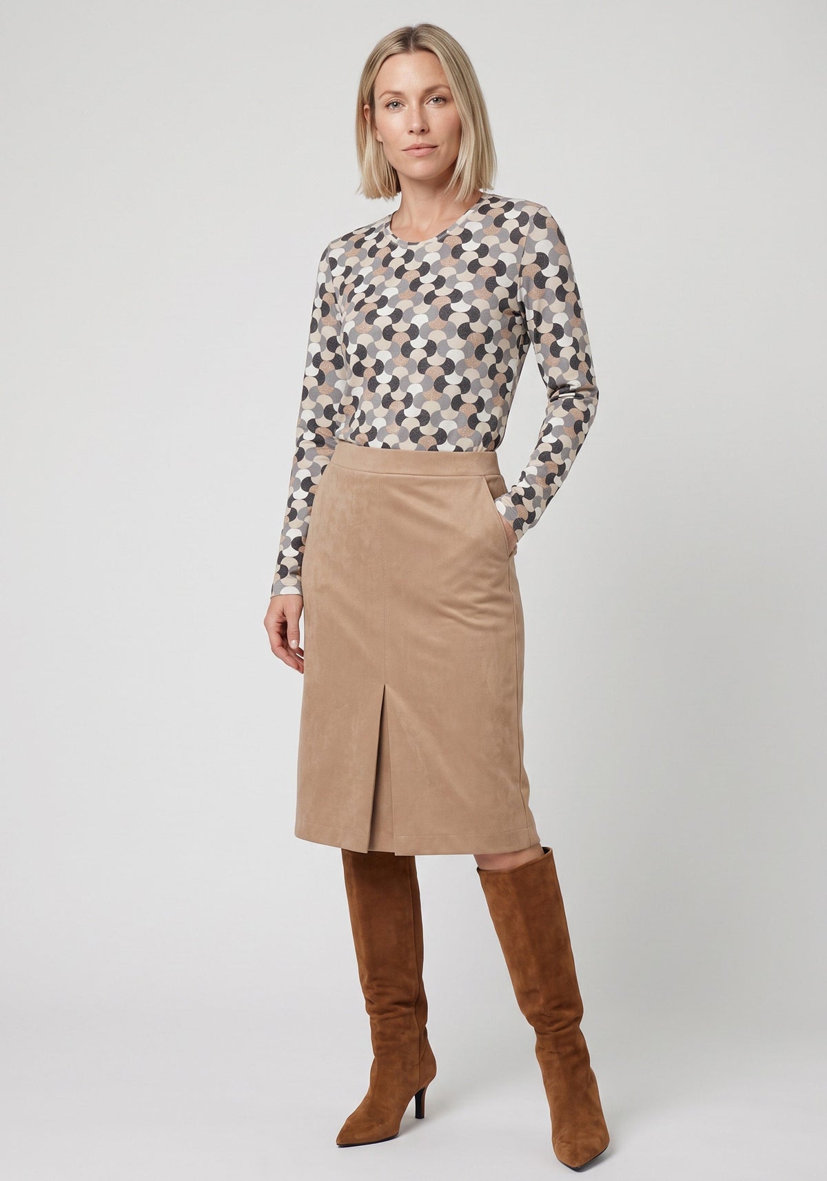 Faux Suede Skirt