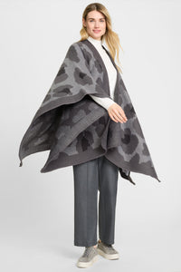 Large Abstract Leo Scarf with Fringe