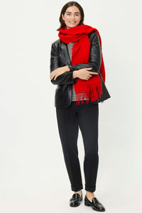 Solid Blanket Scarf with Fringe