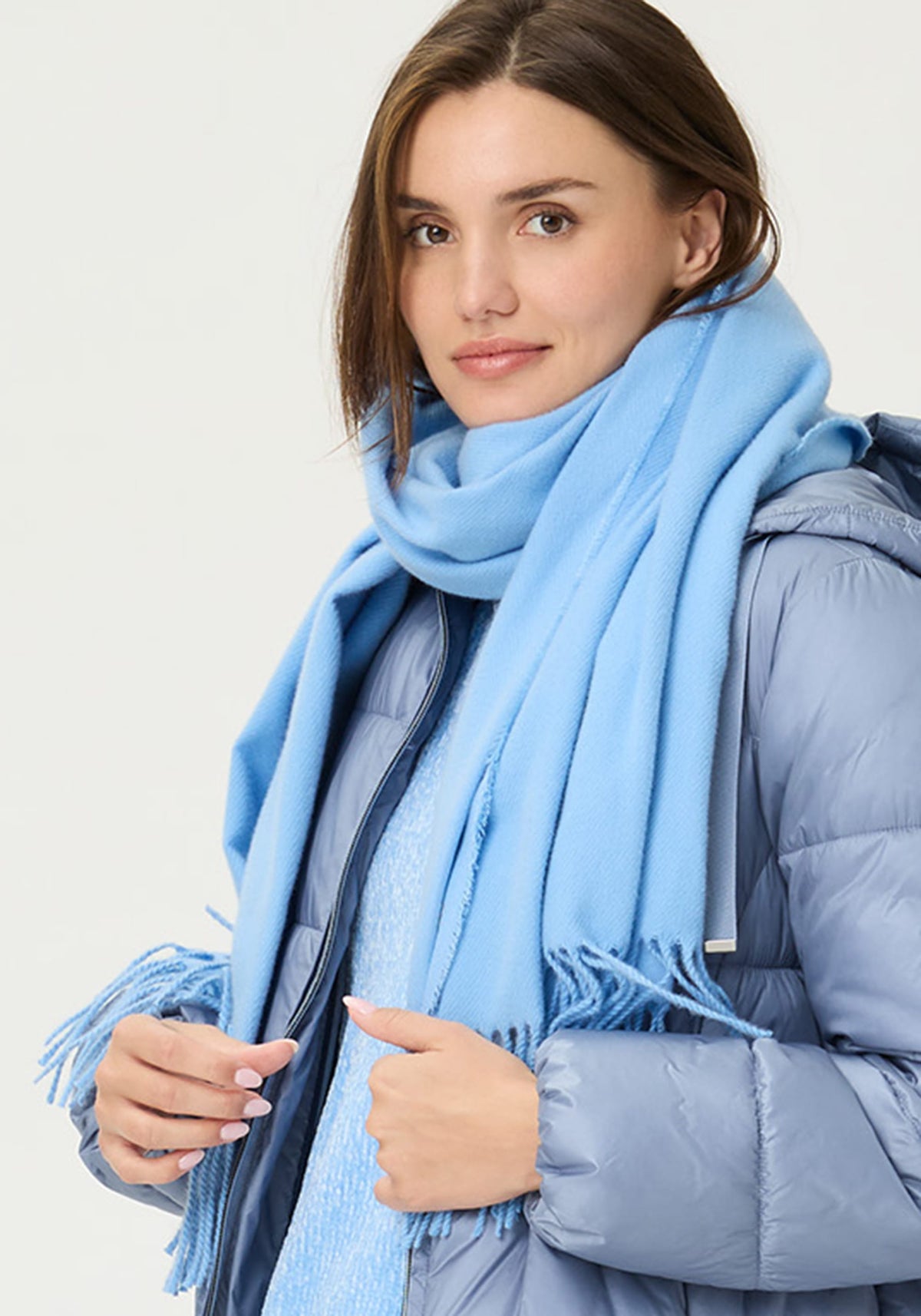 Solid Scarf with Fringe