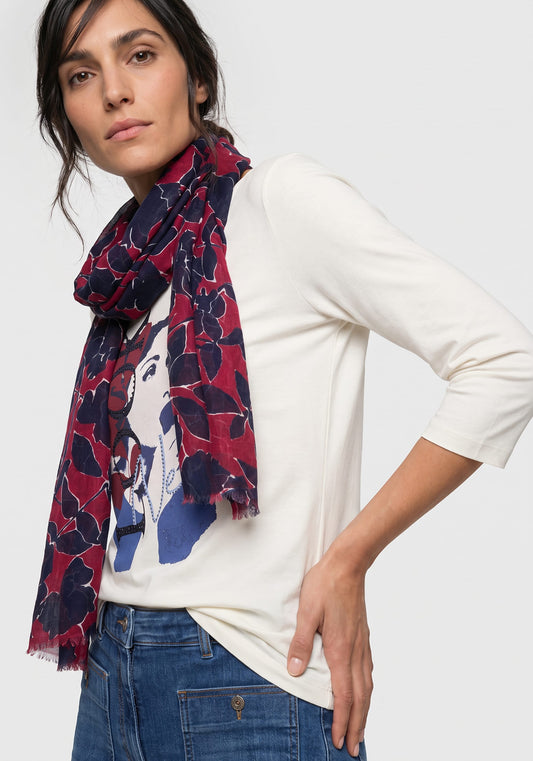 Foulard floral abstrait
