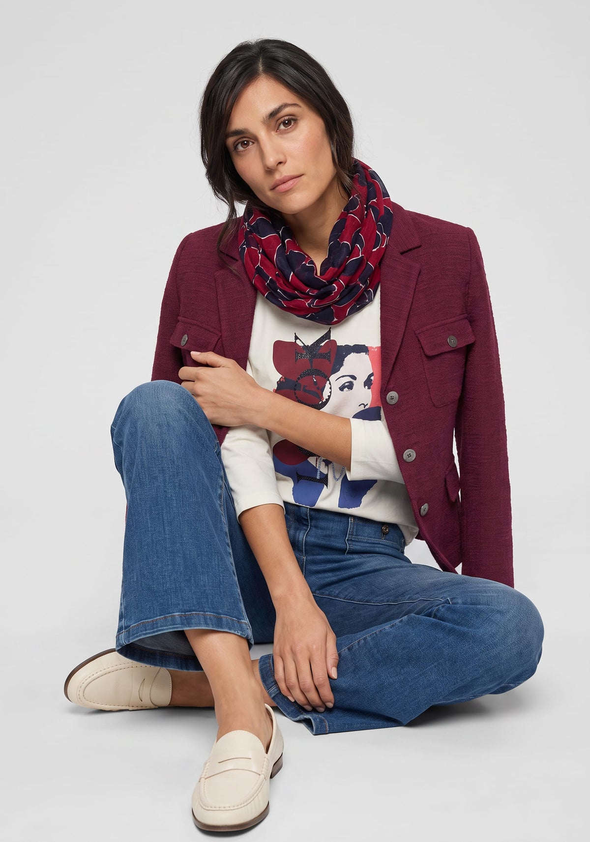 Abstract Floral Scarf