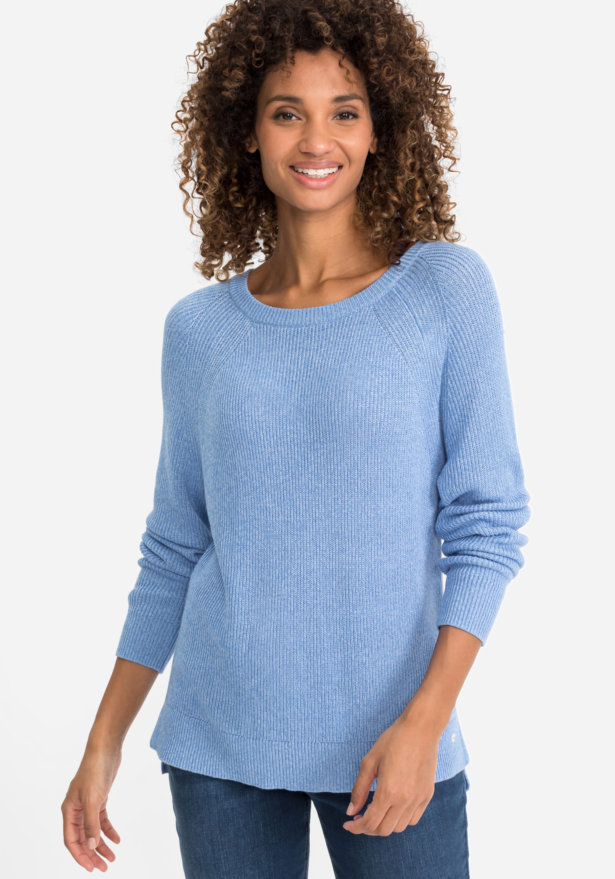 Long Sleeve Boat Neck Rib Knit Sweater - Olsen Fashion Canada