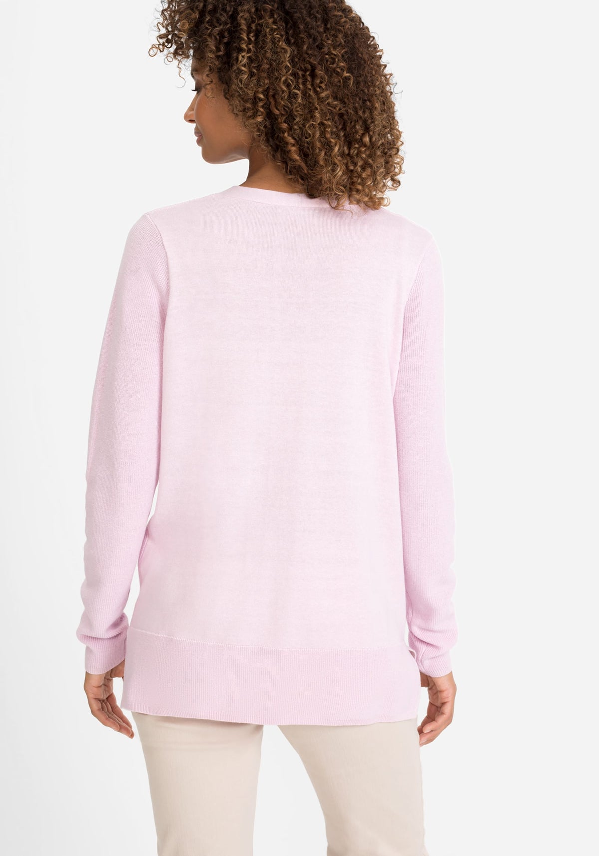 Long Sleeve V-Neck Tunic Sweater