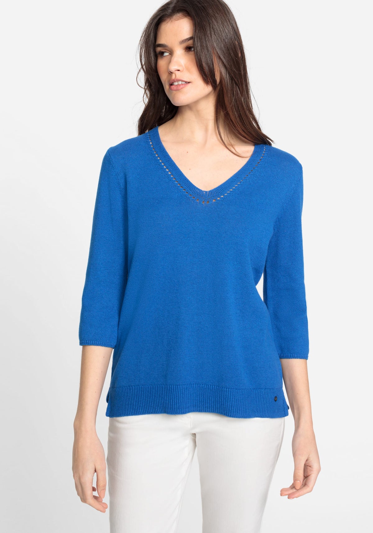 Cotton Linen 3/4 Sleeve Pullover