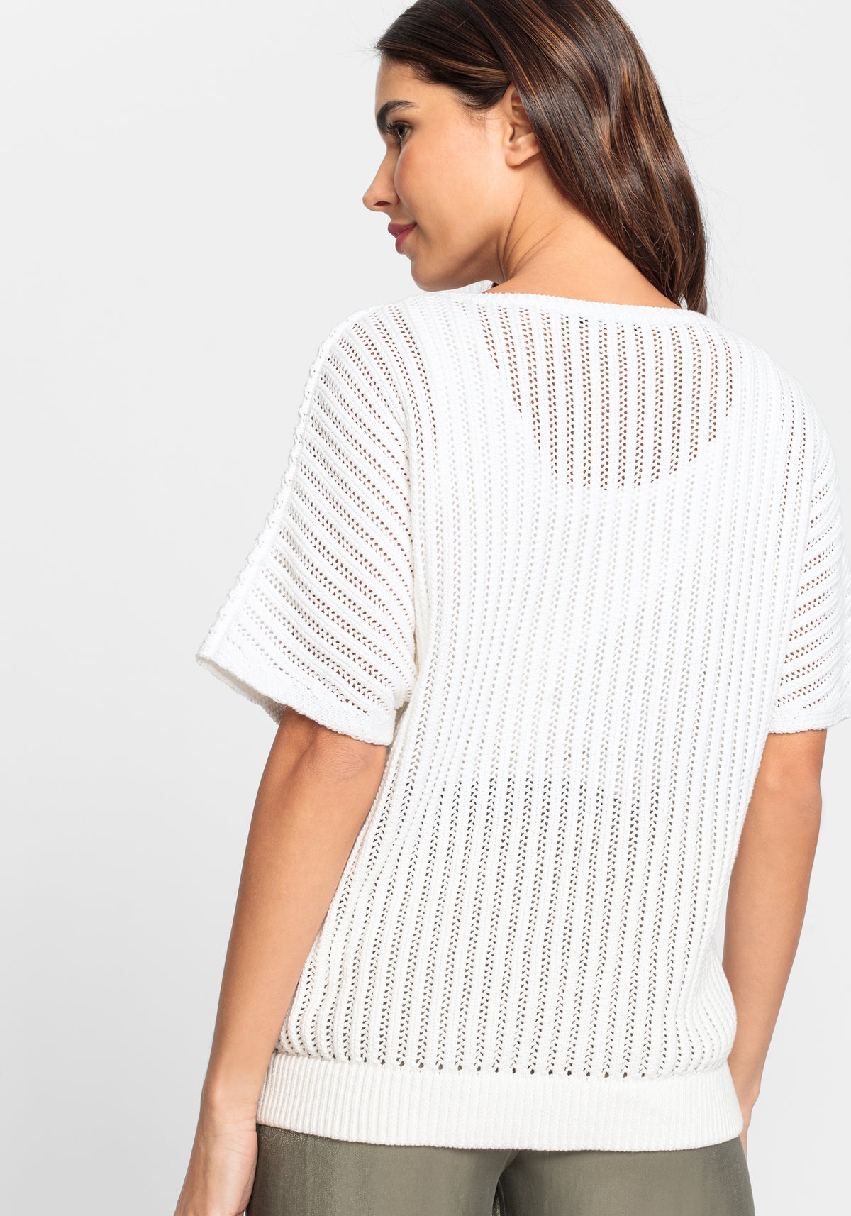 100% Cotton Short Sleeve Broderie Anglaise Top