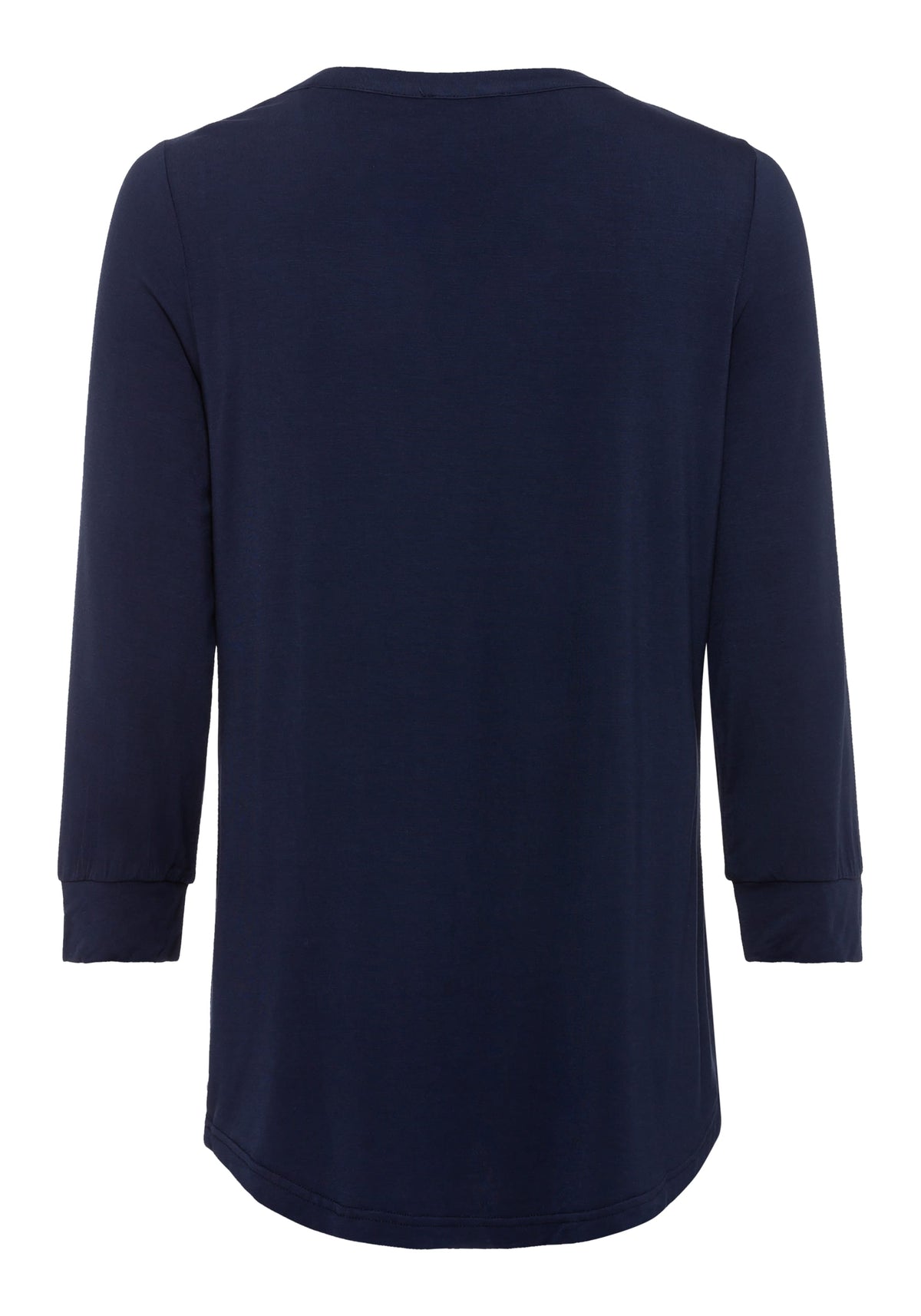 3/4 Sleeve Embellished Neckline T-Shirt