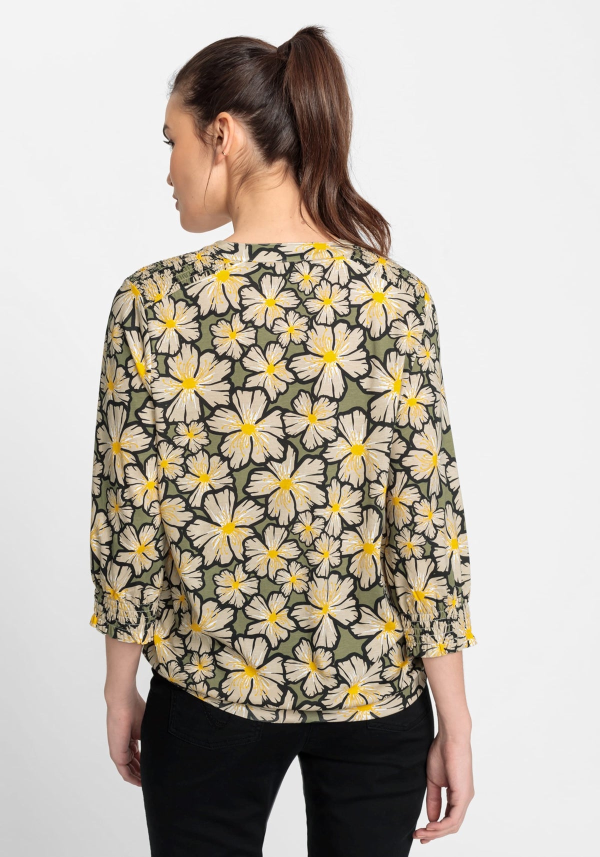 Cotton Blend Floral Print Tunic T-Shirt containing TENCEL™ Modal