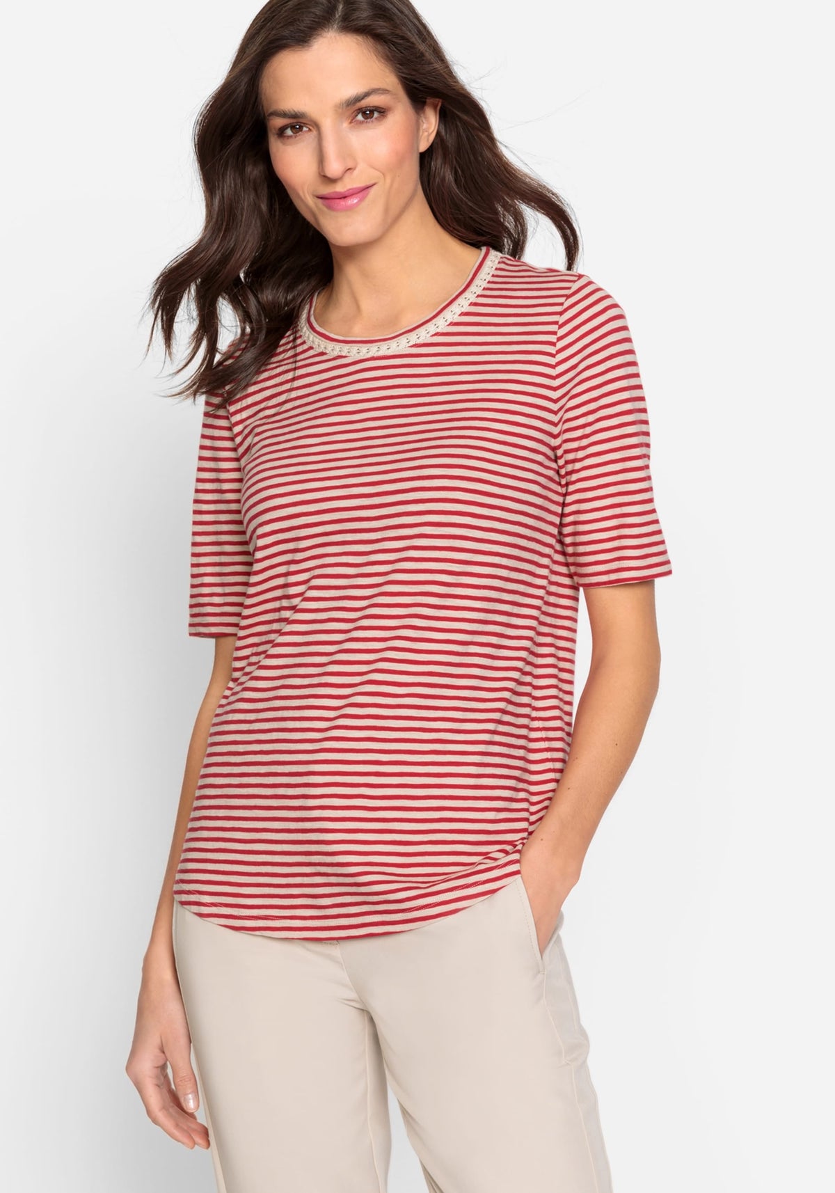 100% Cotton Short Sleeve Striped T-Shirt