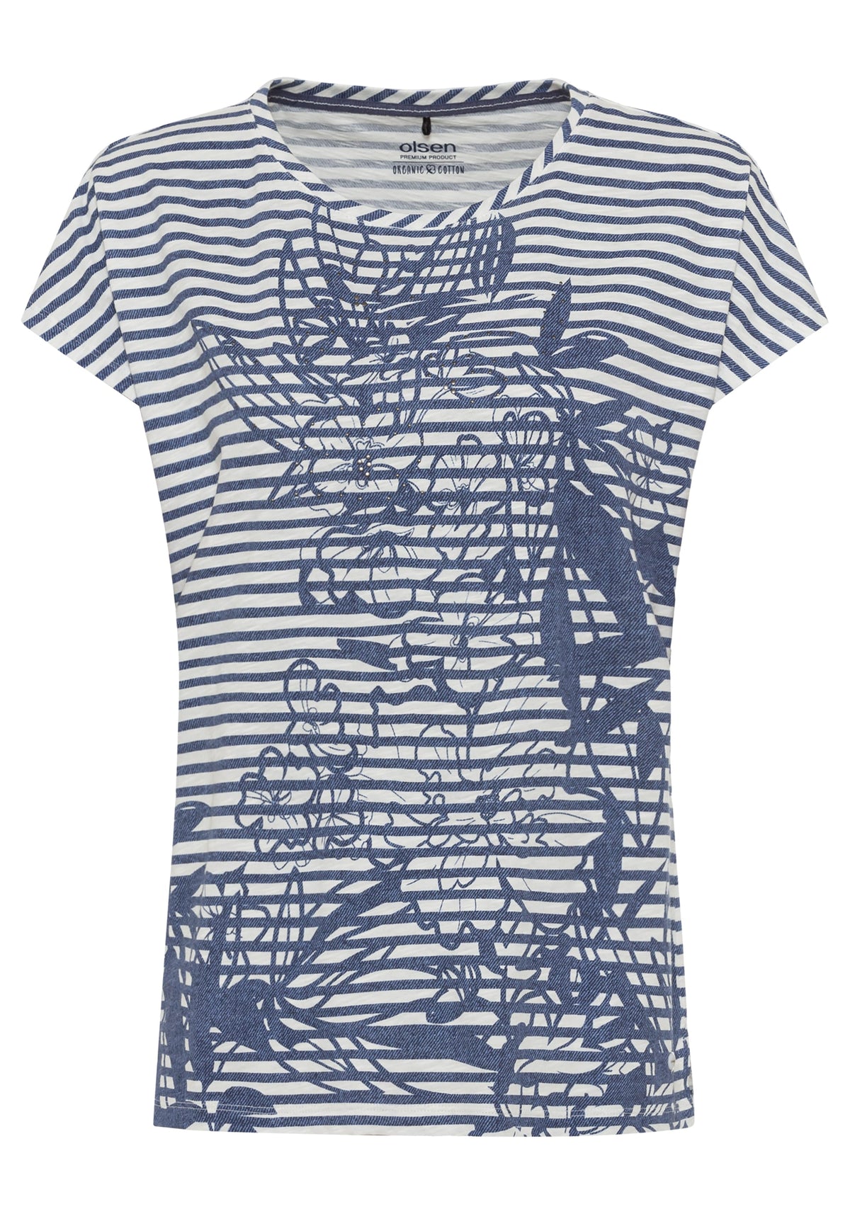 100% Cotton Stripe and Floral T-Shirt