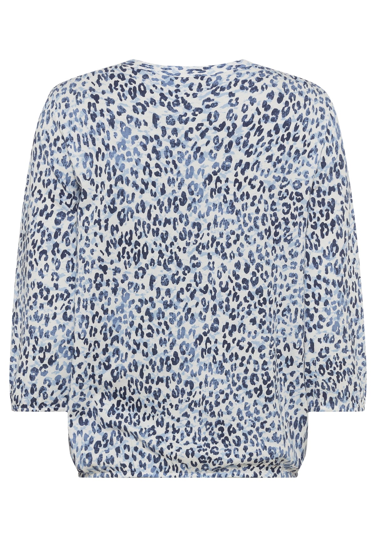 Cotton Blend 3/4 Sleeve Leopard Print Tunic T-Shirt containing TENCEL™ Modal
