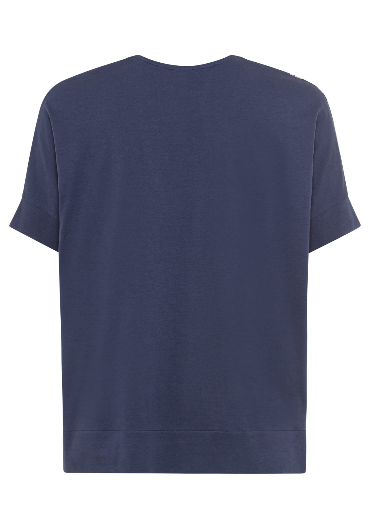 Cotton Blend Short Sleeve Leaf Tunic T-Shirt
