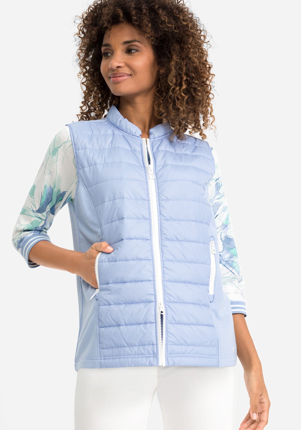 Mixed Media Quilted Front Vest