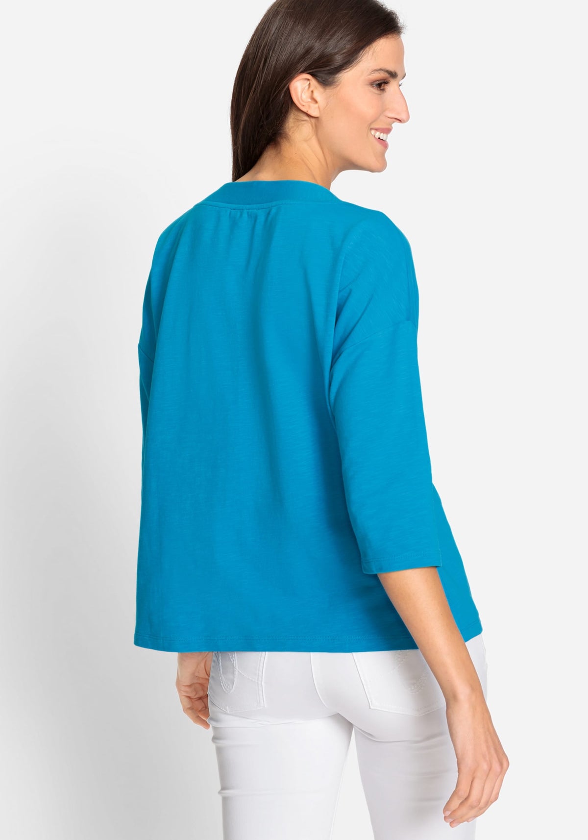 3/4 Sleeve Beaded Jersey Knit Top