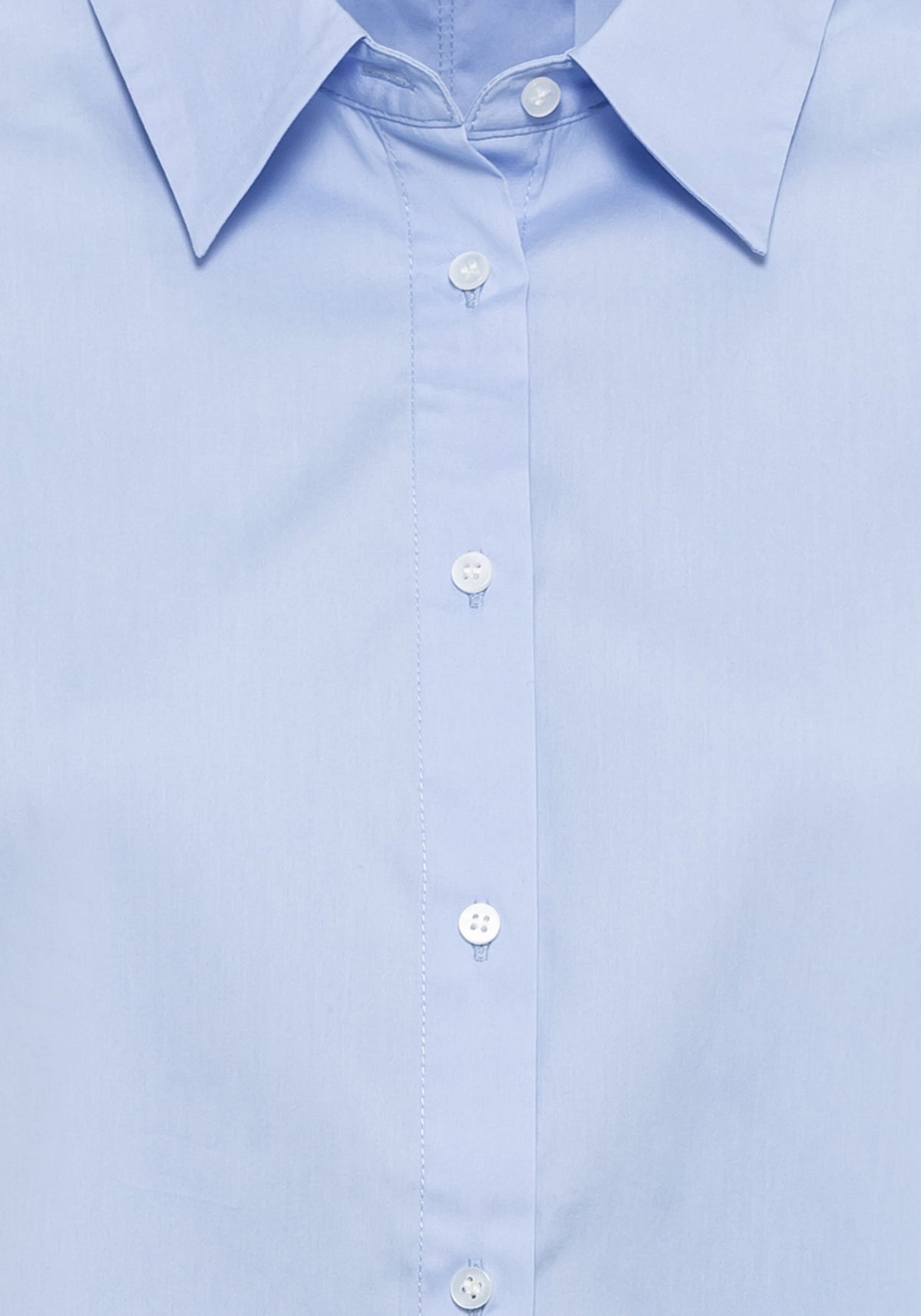 Cotton Blend Long Line Classic Shirt