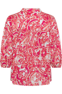 100% Cotton Paisley Floral Swing Shirt Dress