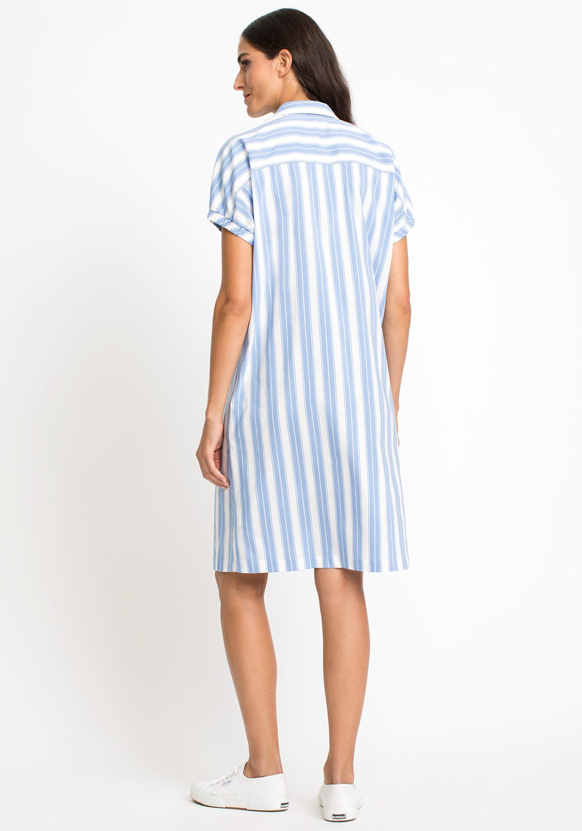 Cotton Blend Short Sleeve Polo Dress