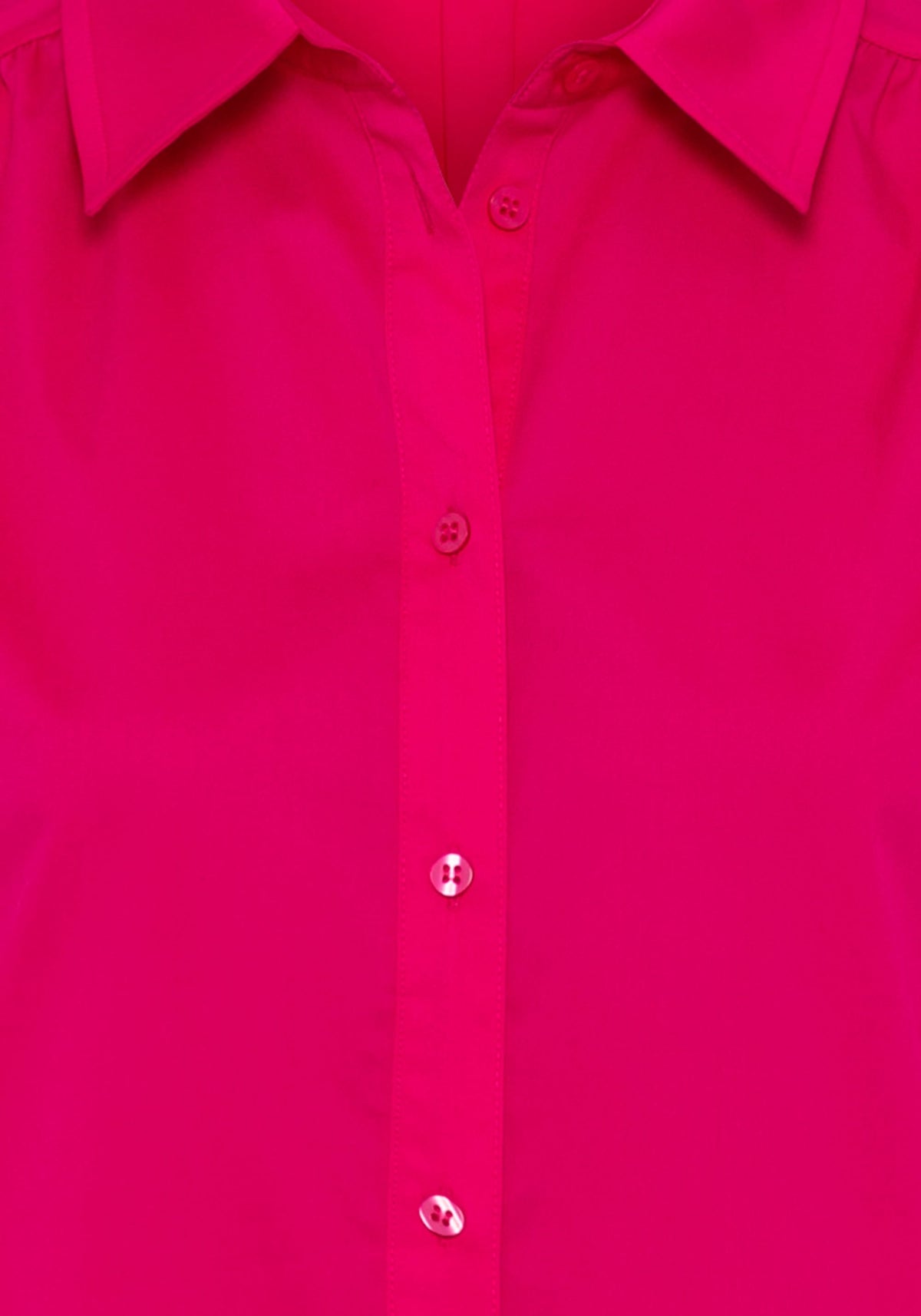 Cotton Blend 3/4 Sleeve Poplin Shirt Dress