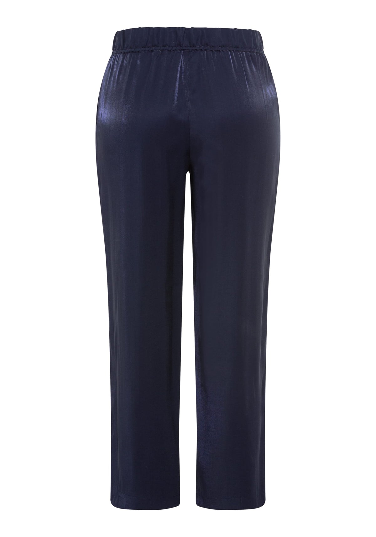Lisa Fit Straight Leg Cropped Satin-Effect Pant