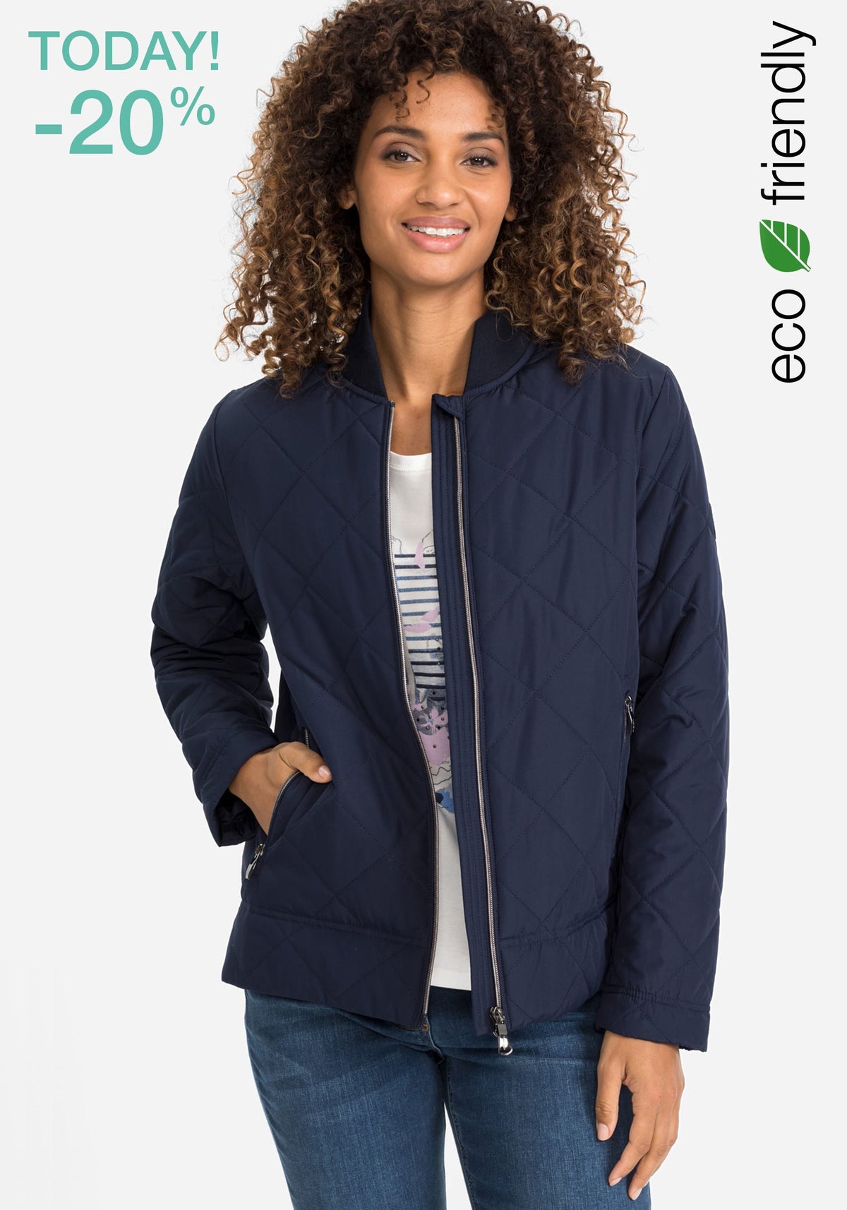 Quilted Bomber Jacket containing REPREVE®