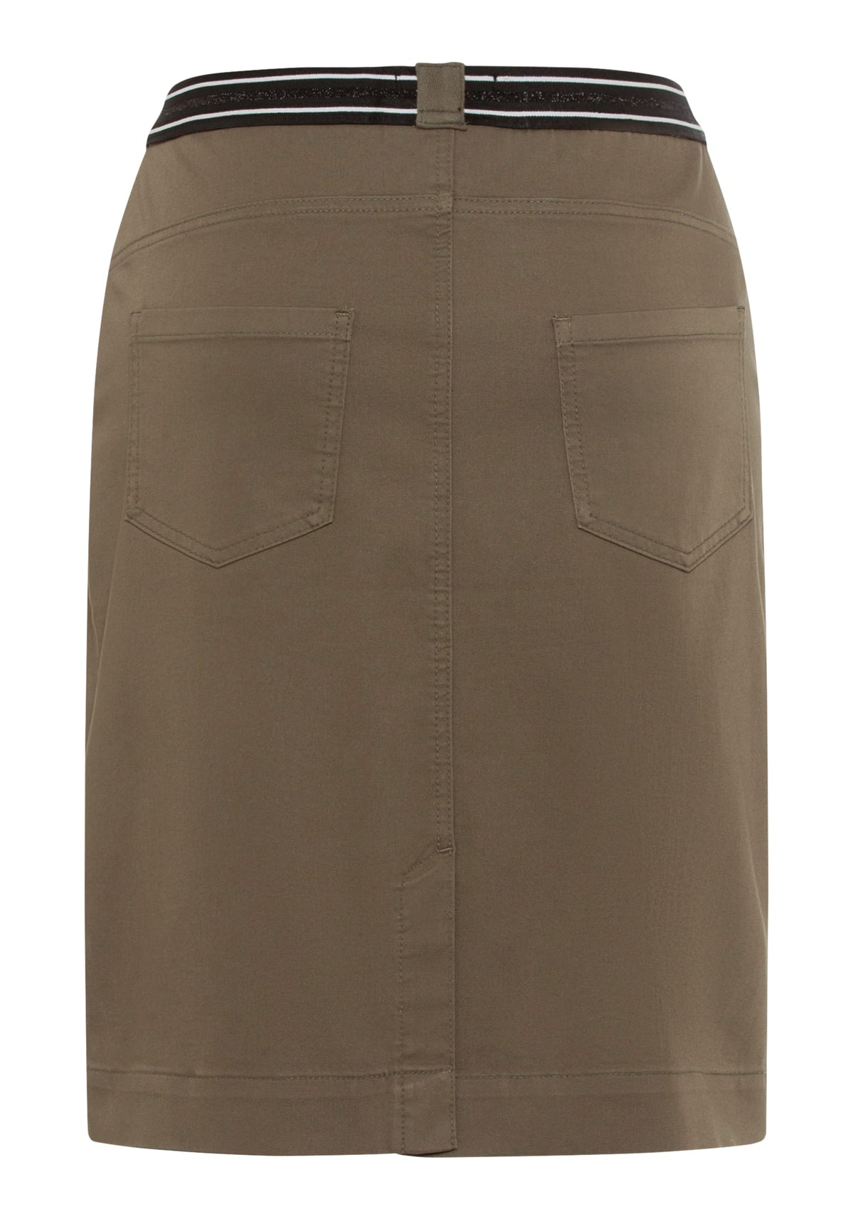 Cotton Blend Power Stretch Twill Pull-On Skirt