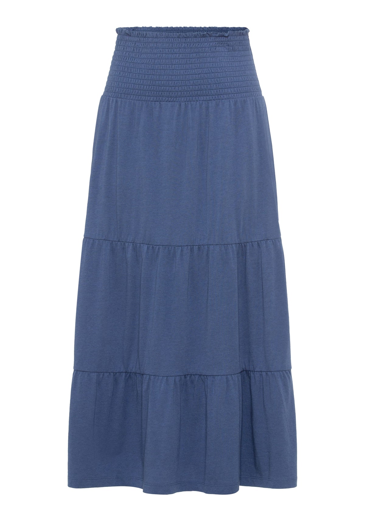 Cotton Blend Tiered Maxi Skirt containing TENCEL™ Modal