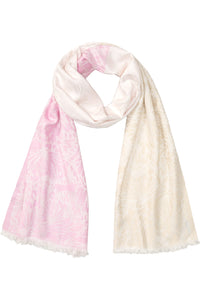 Tonal Butterfly Scarf with Frayed Edge Trim